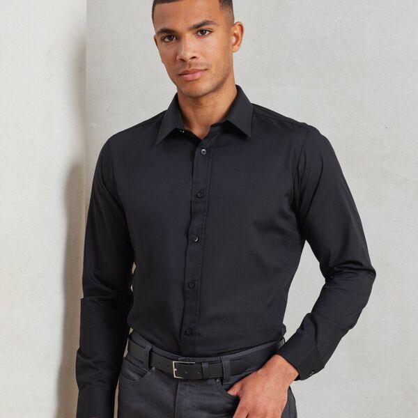 BSH poplin fitted long sleeve shirt Thumbnail